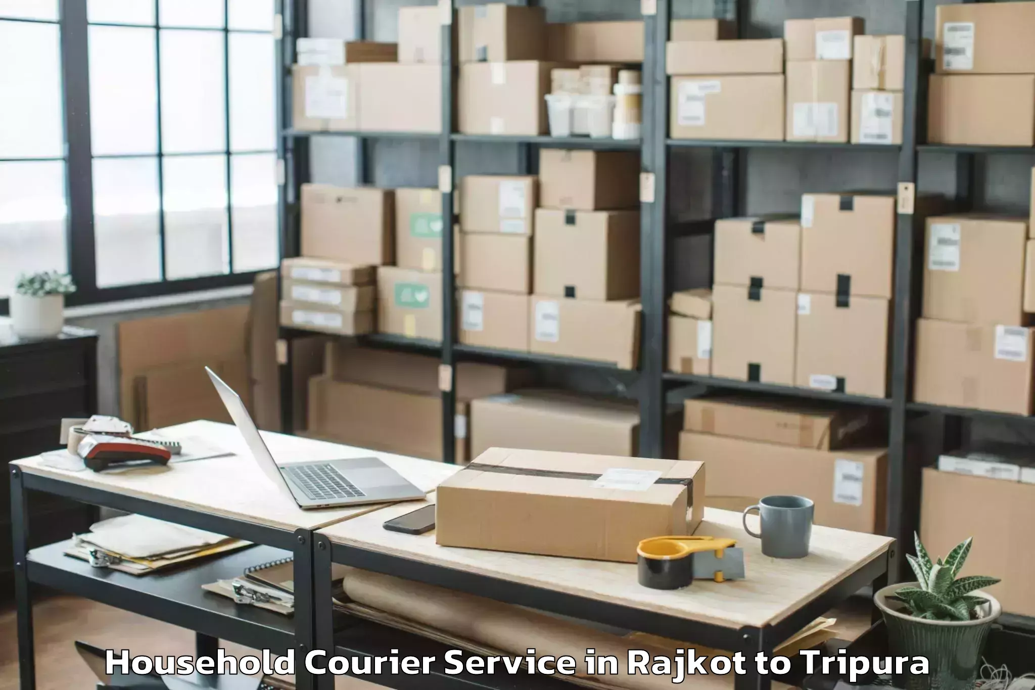 Quality Rajkot to Barjala Household Courier